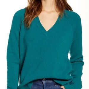 ETRO Milano Teal Green High Neck Long Sleeve Sweater